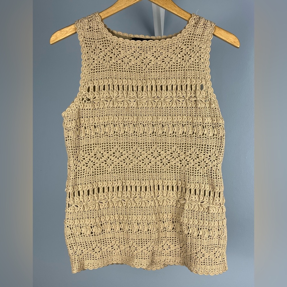 Boho crochet sleeveless tank top Jones NY